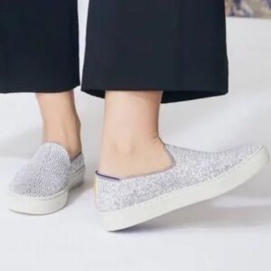 Rothy's Opal Python Shoes Women Size 6 Retired Sneakers Slip On Tennis gray